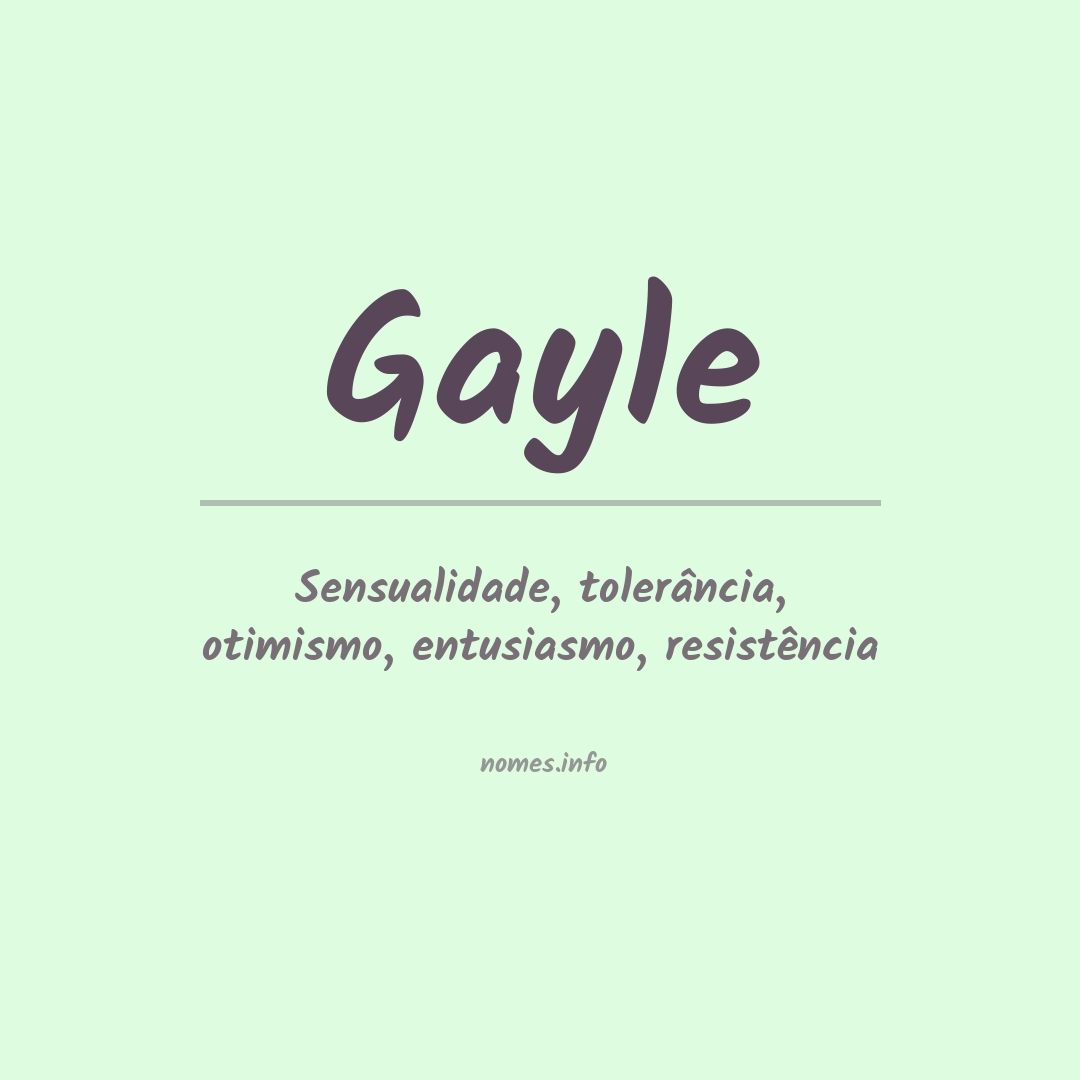 Significado do nome Gayle