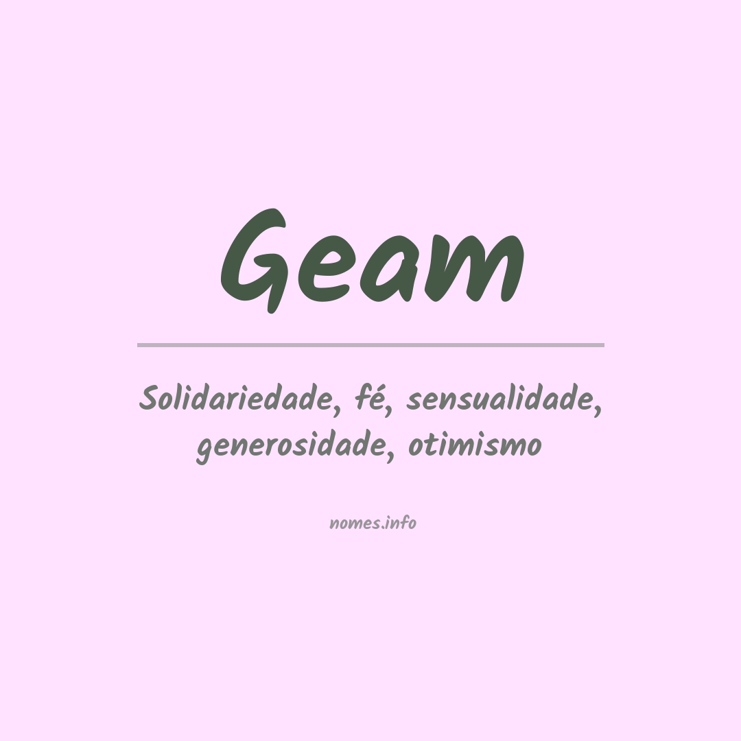 Significado do nome Geam
