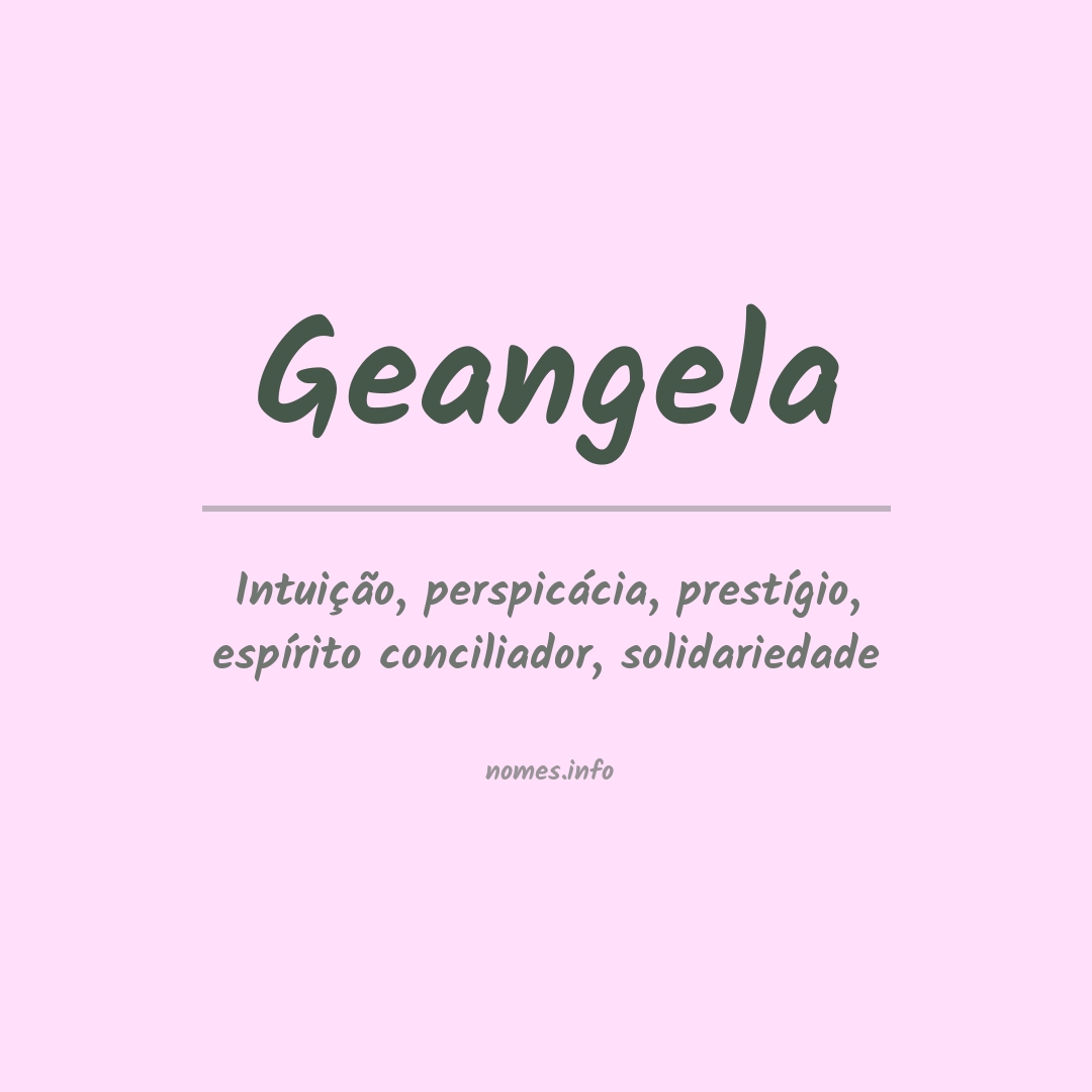 Significado do nome Geangela