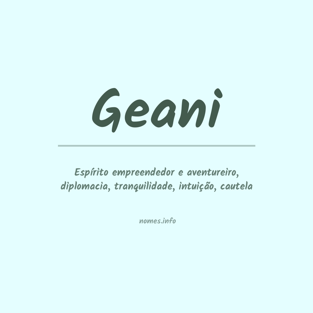 Significado do nome Geani