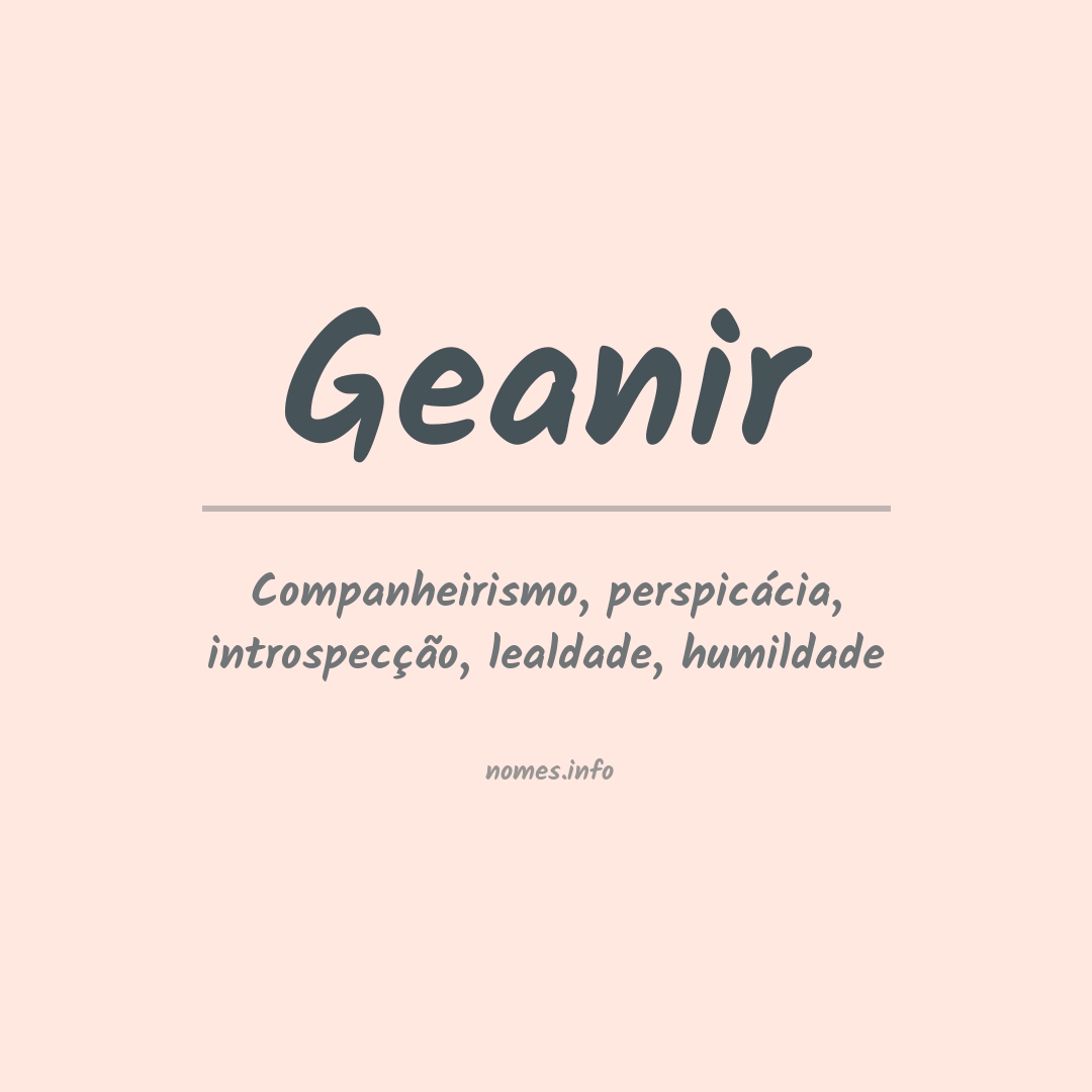 Significado do nome Geanir