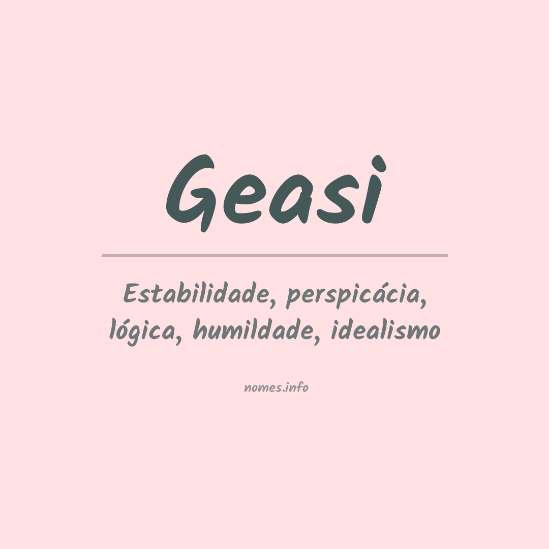 Significado do nome Geasi