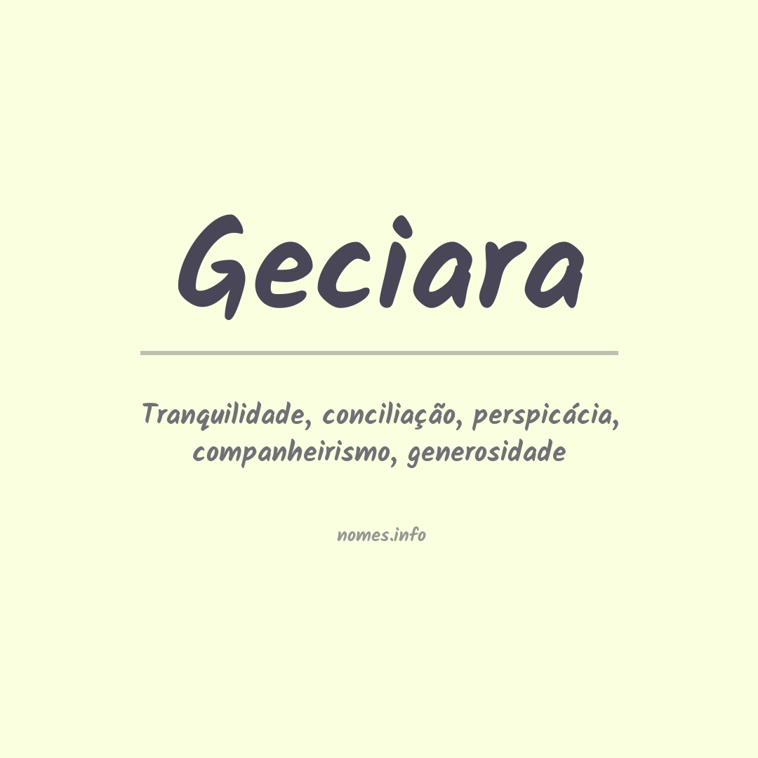 Significado do nome Geciara