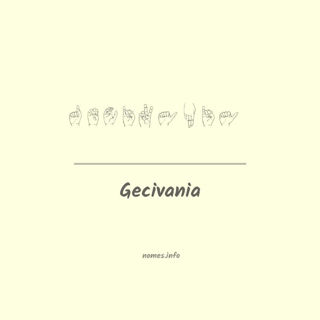 Gecivania em Libras