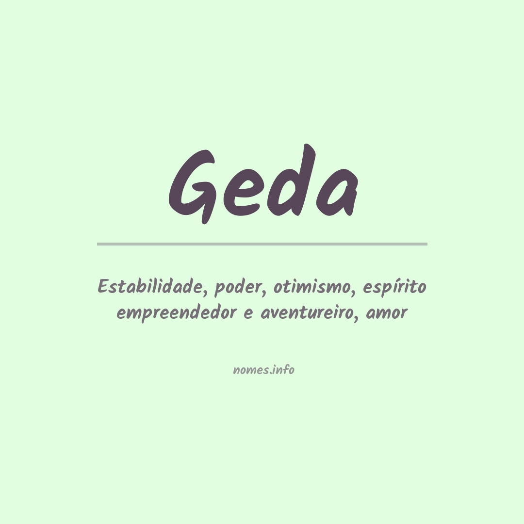 Significado do nome Geda