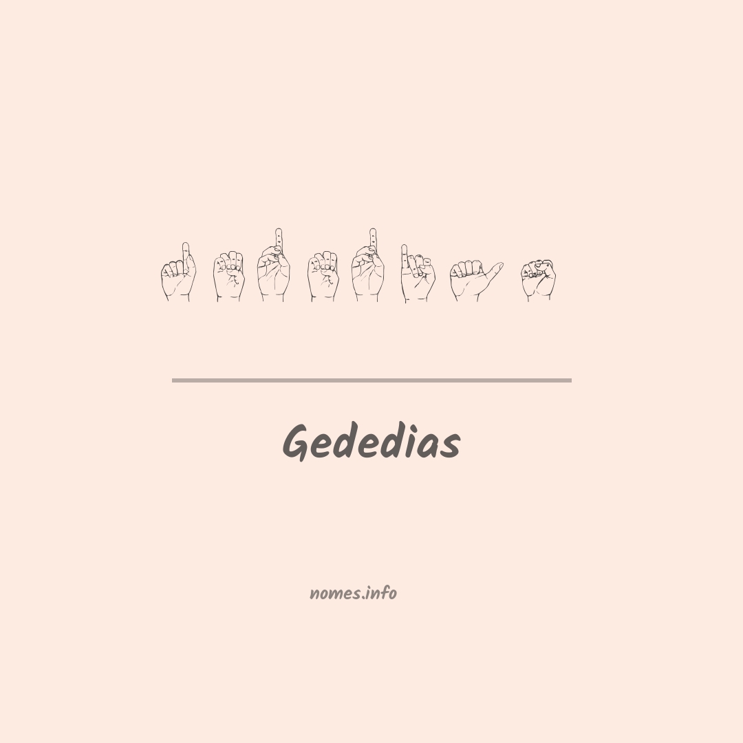 Gededias em Libras