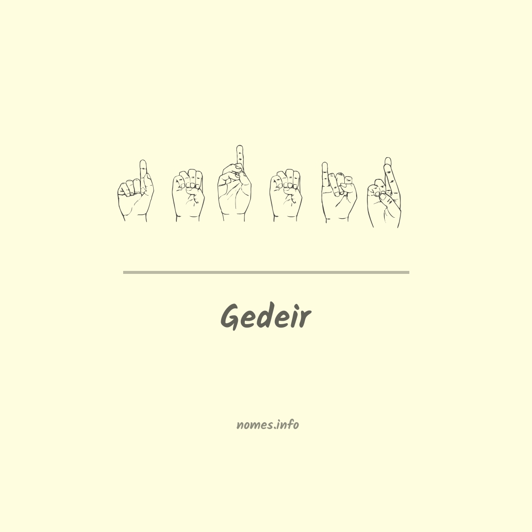 Gedeir em Libras
