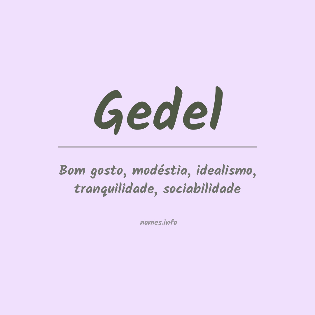 Significado do nome Gedel