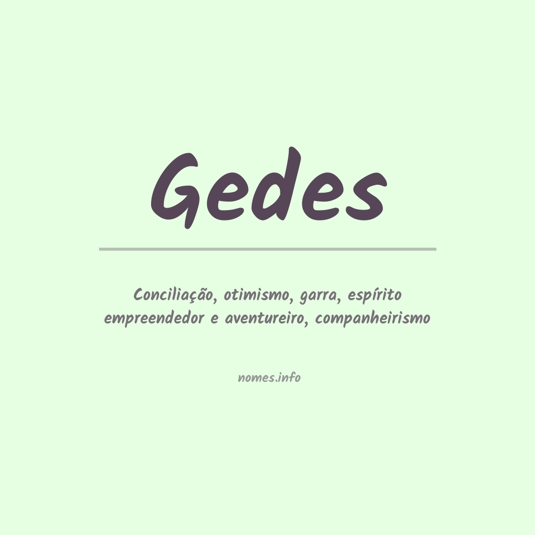 Significado do nome Gedes