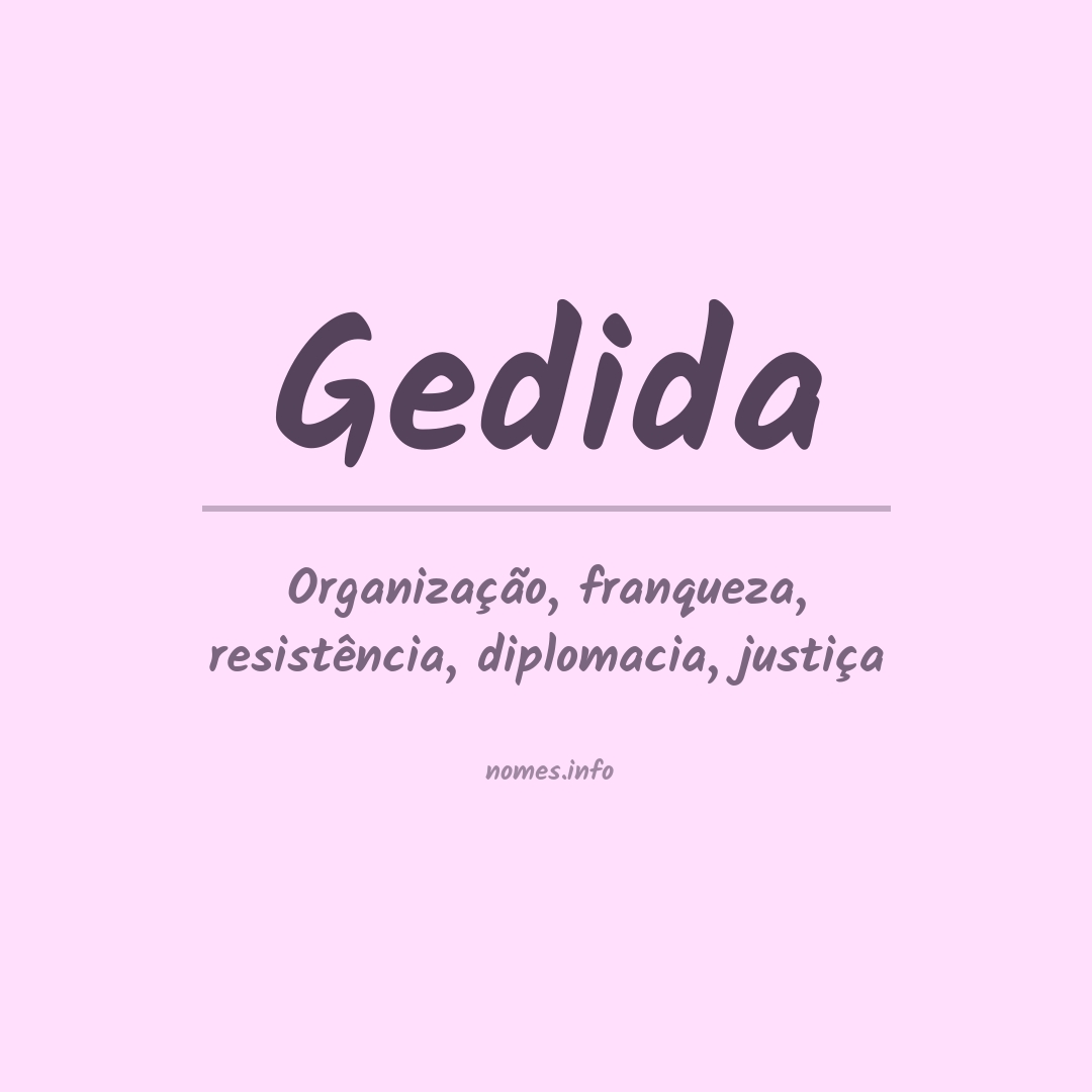 Significado do nome Gedida