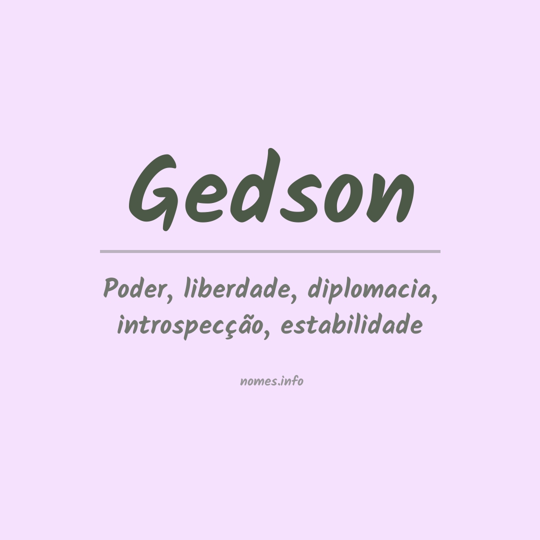 Significado Do Nome Gedson