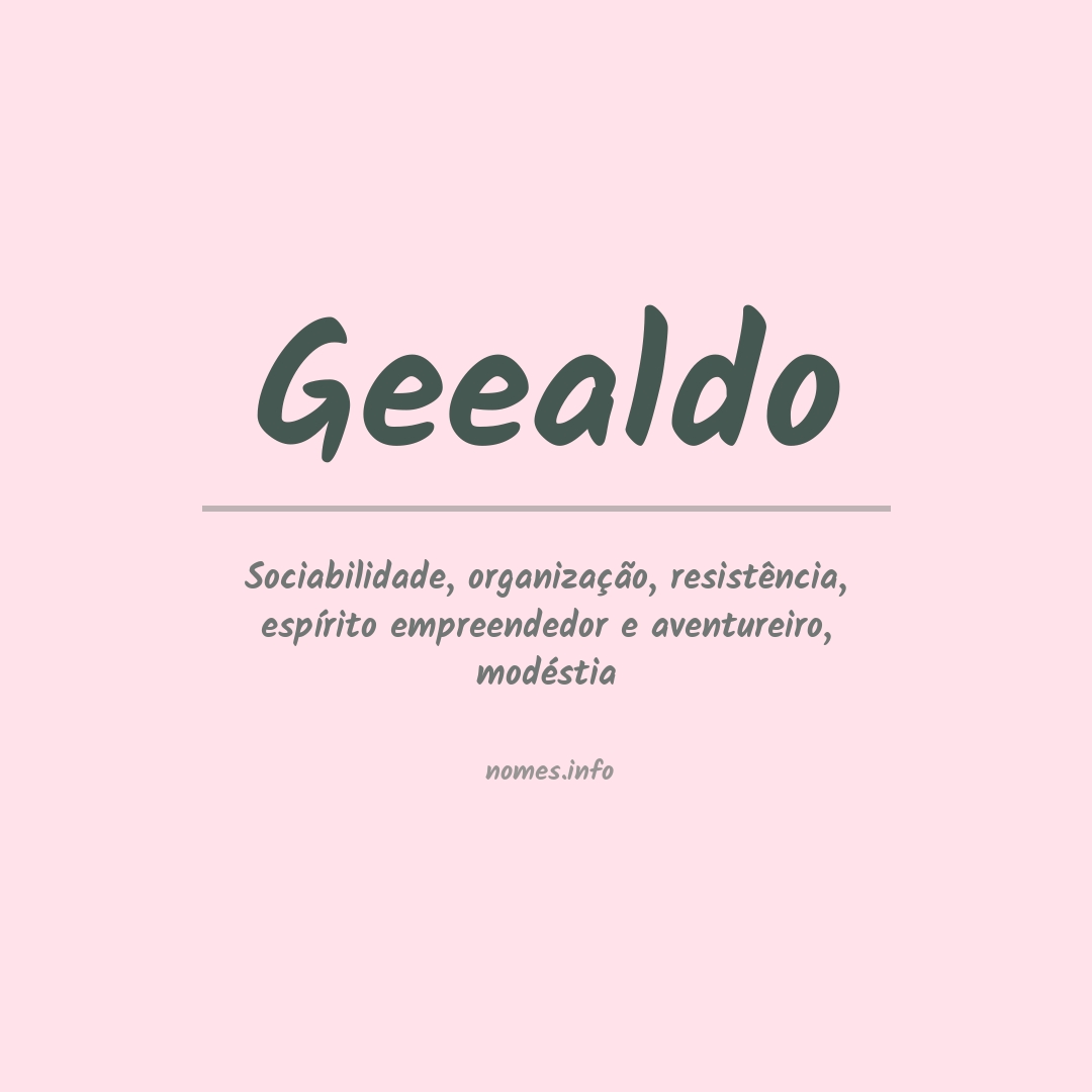 Significado do nome Geealdo