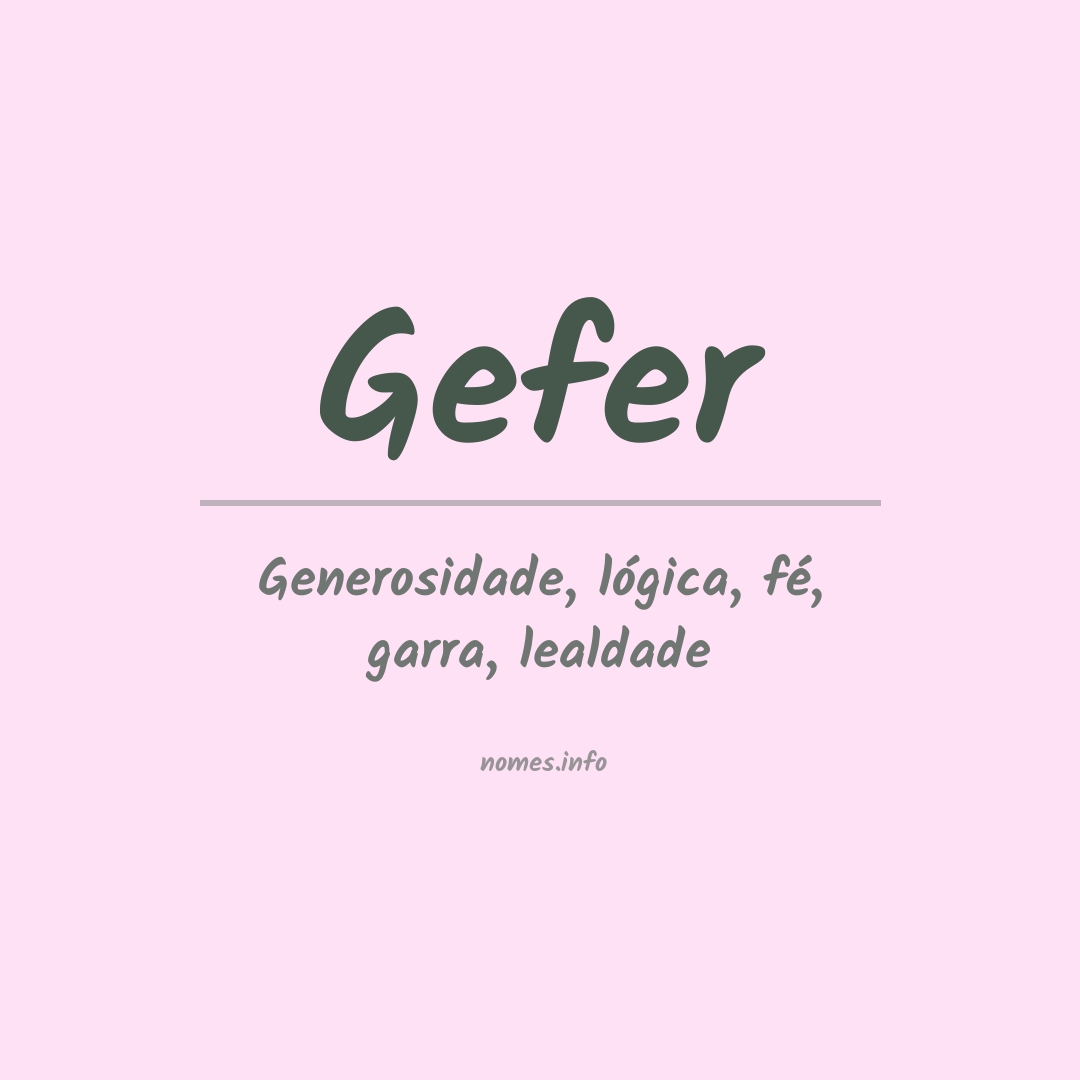 Significado do nome Gefer
