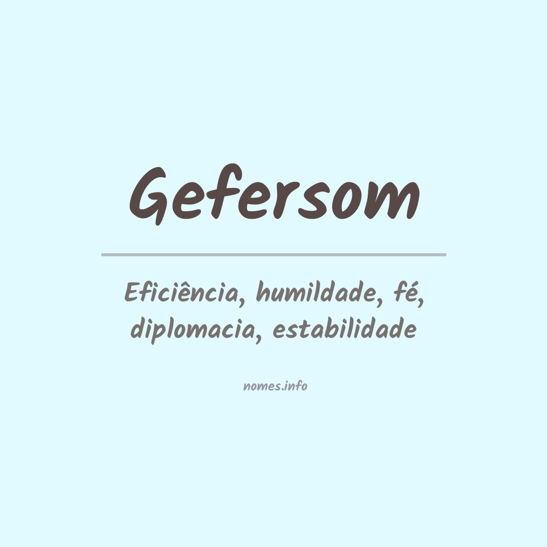 Significado do nome Gefersom