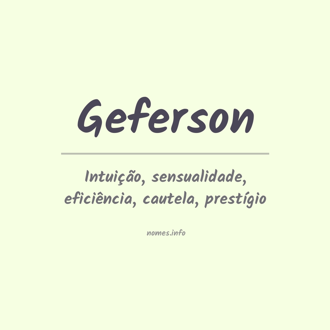 Significado do nome Geferson