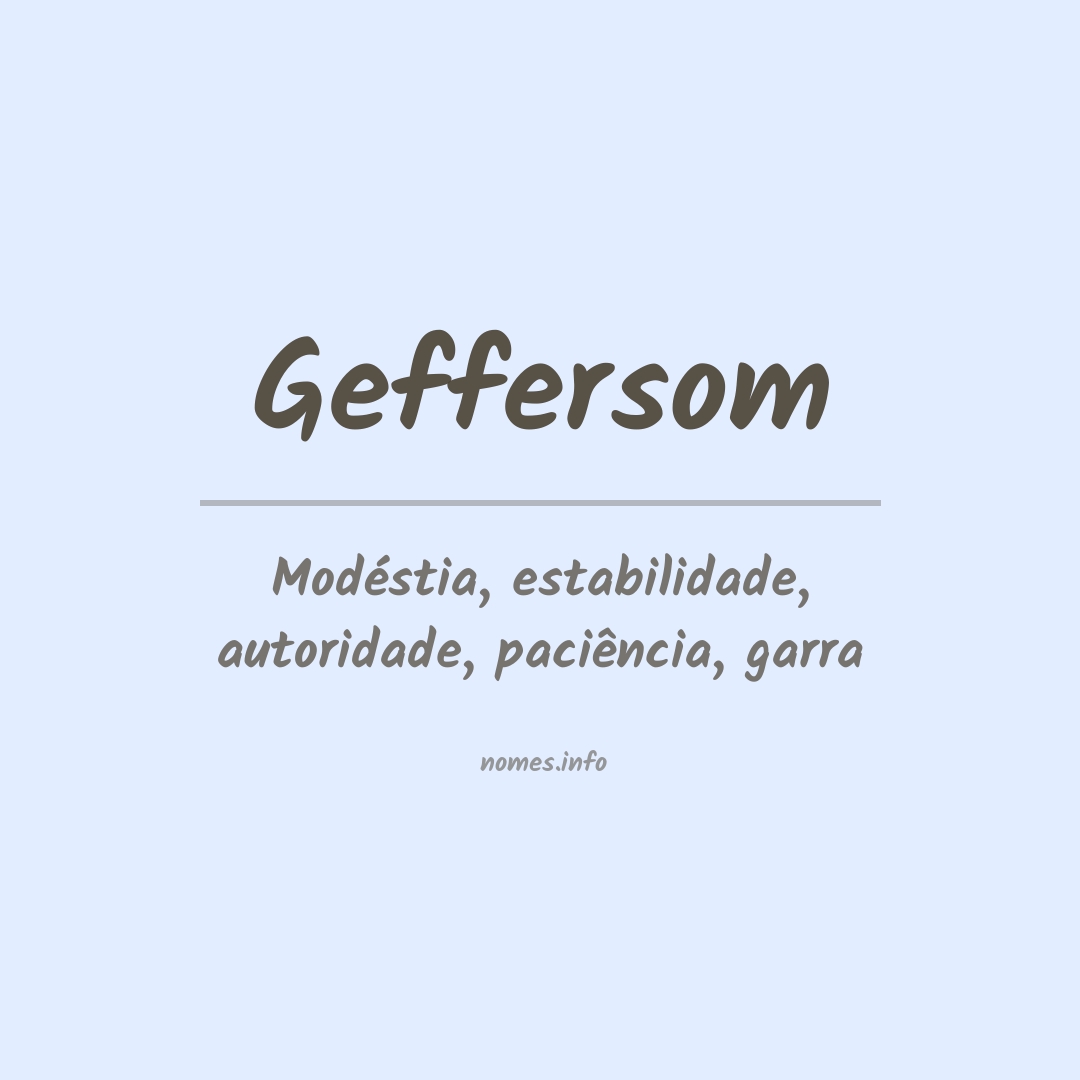 Significado do nome Geffersom