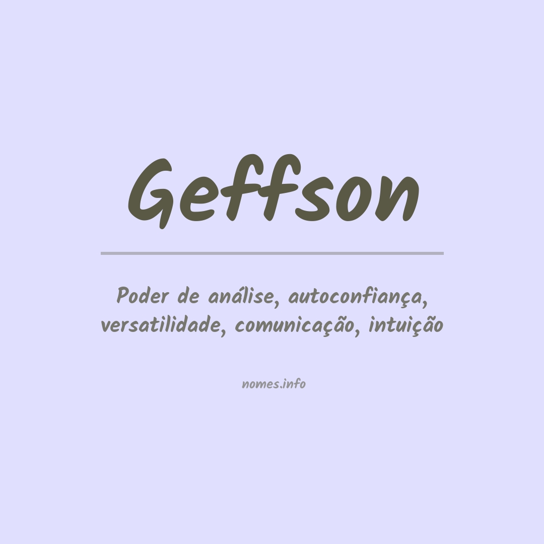 Significado do nome Geffson