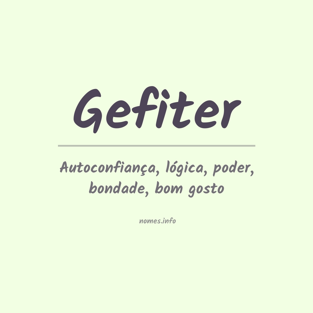 Significado do nome Gefiter