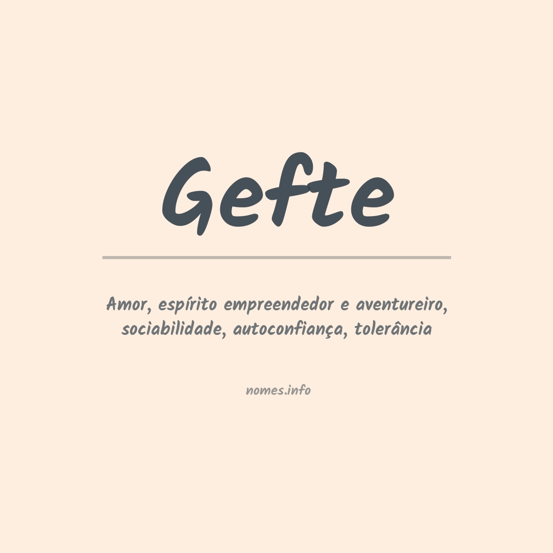 Significado do nome Gefte