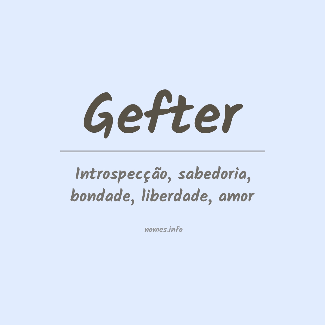 Significado do nome Gefter