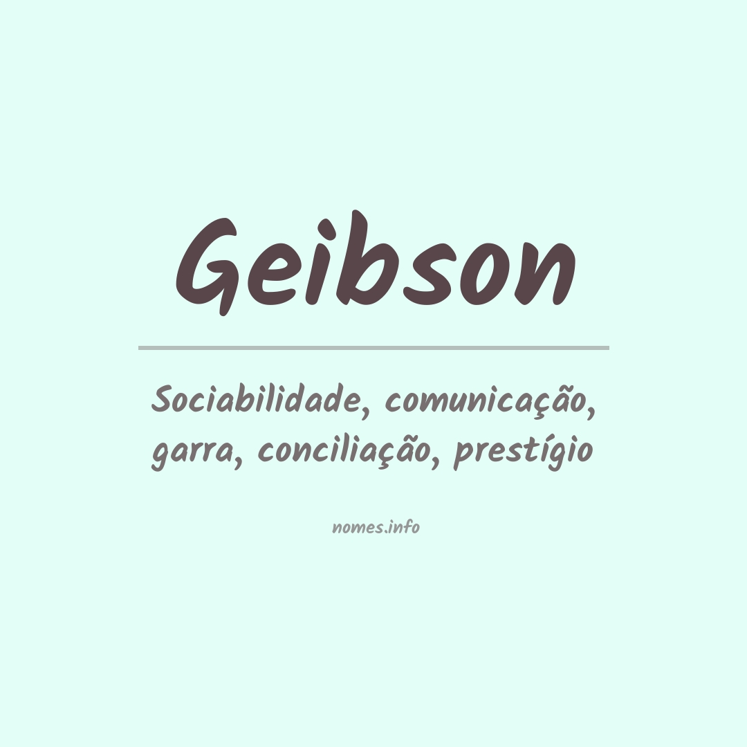 Significado do nome Geibson