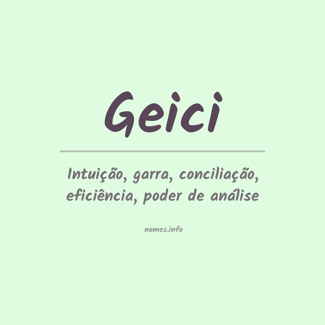 Significado do nome Geici
