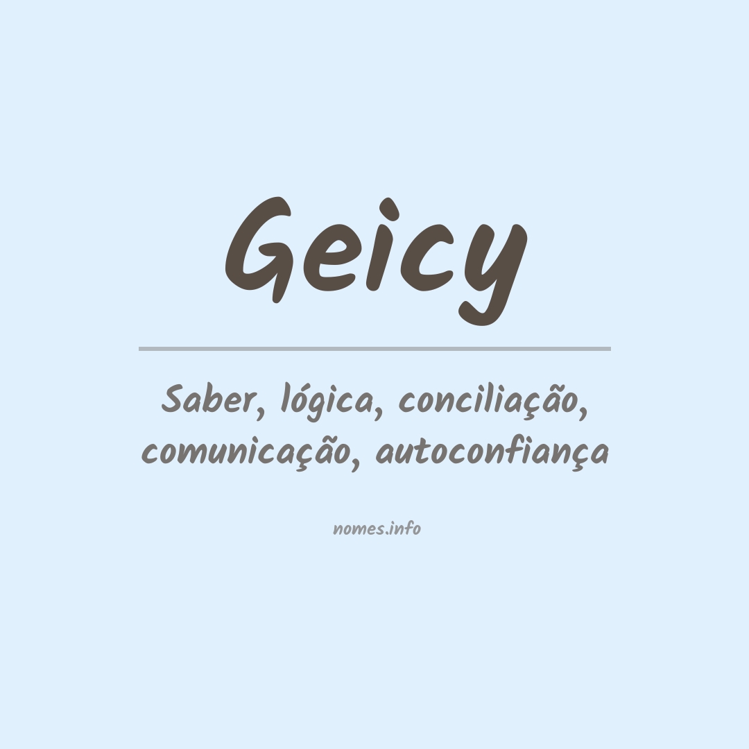 Significado do nome Geicy