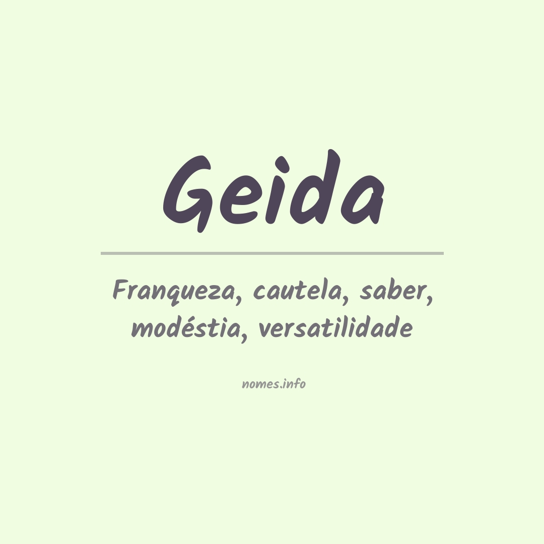 Significado do nome Geida