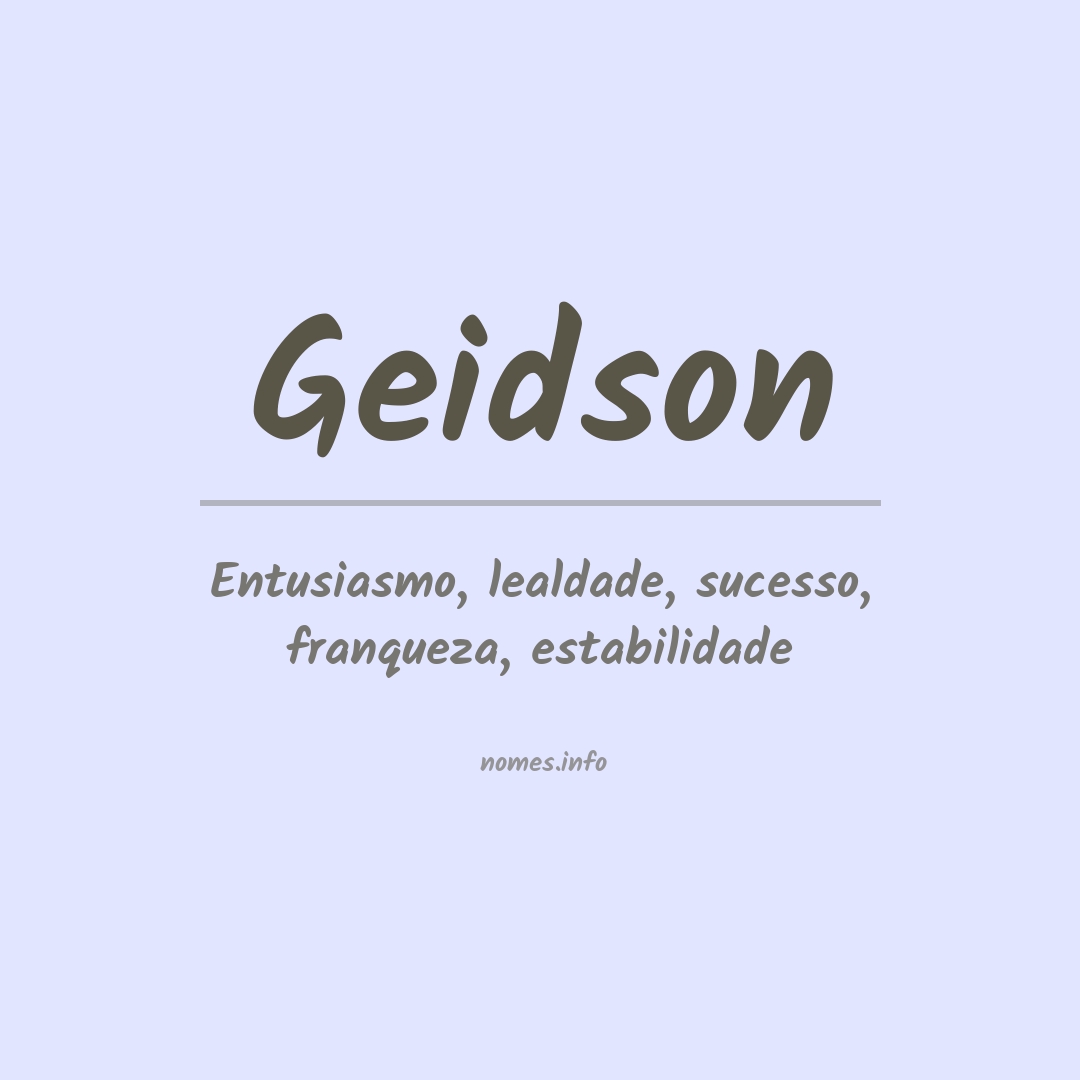 Significado do nome Geidson