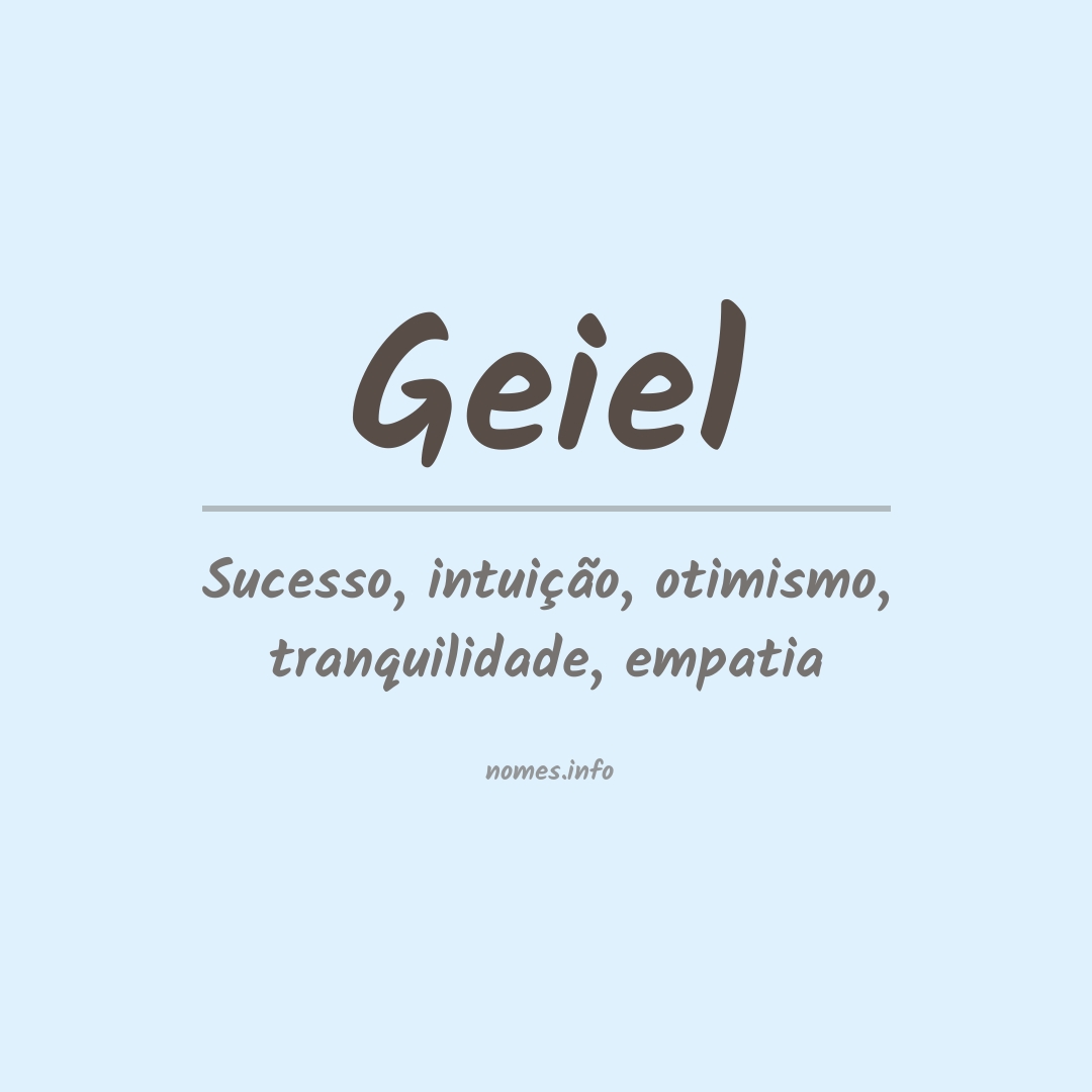 Significado do nome Geiel