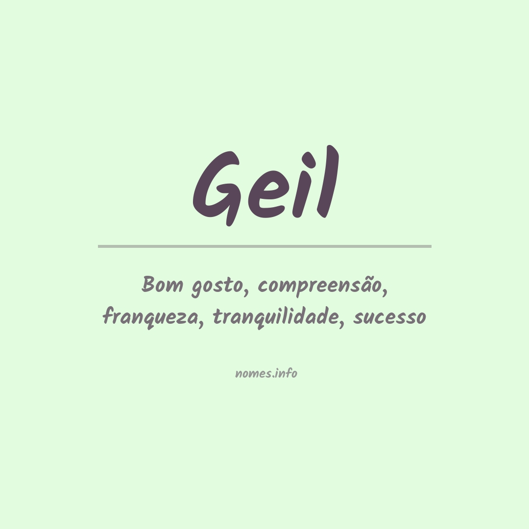 Significado do nome Geil