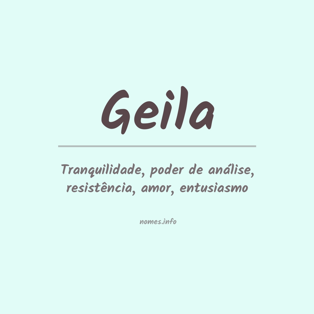 Significado do nome Geila