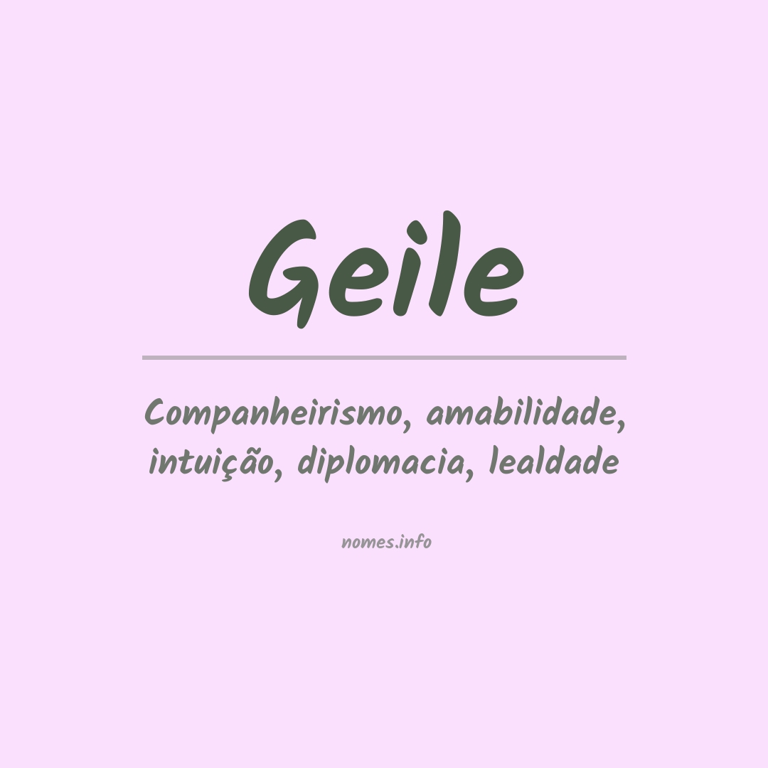 Significado do nome Geile