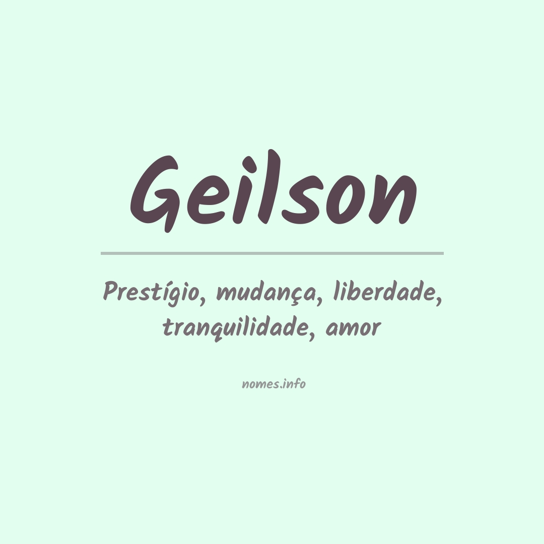 Significado do nome Geilson