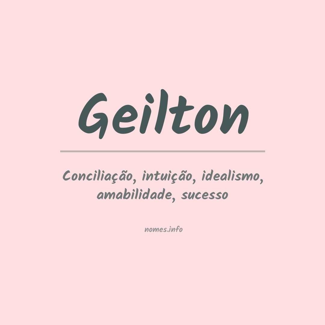 Significado do nome Geilton
