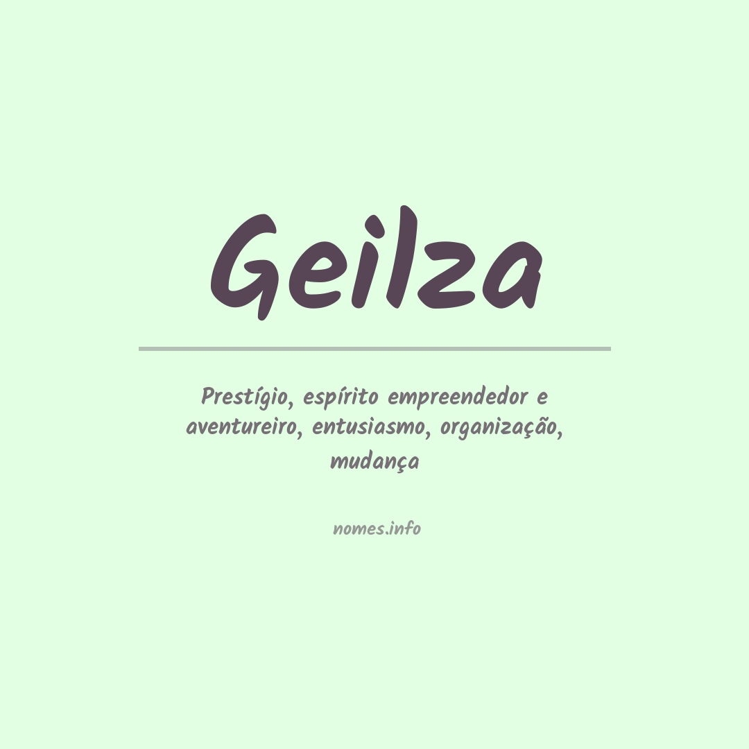 Significado do nome Geilza