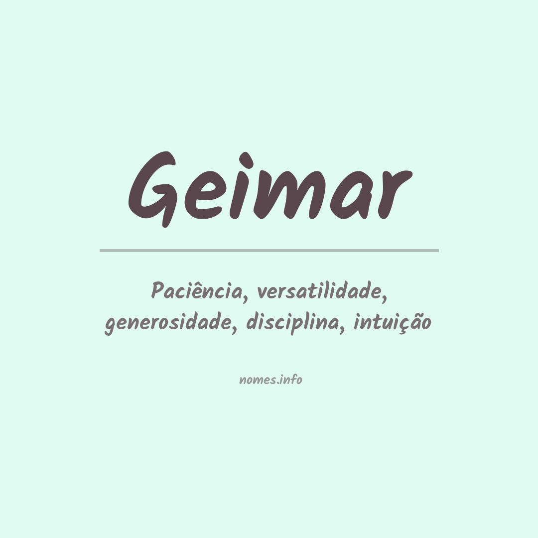 Significado do nome Geimar