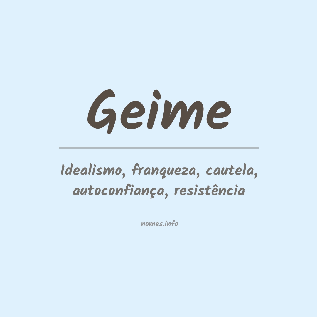 Significado do nome Geime