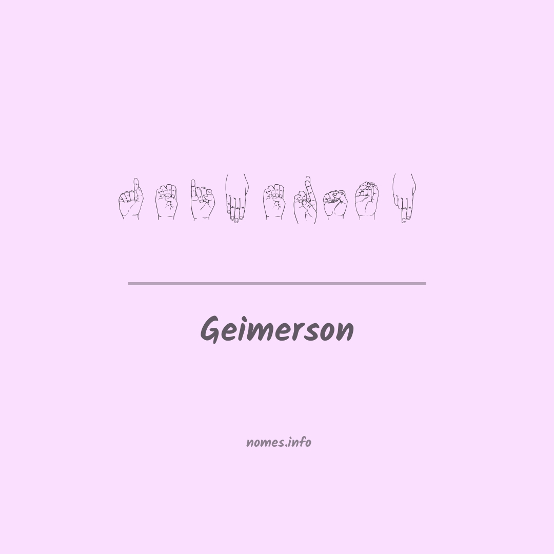 Geimerson em Libras