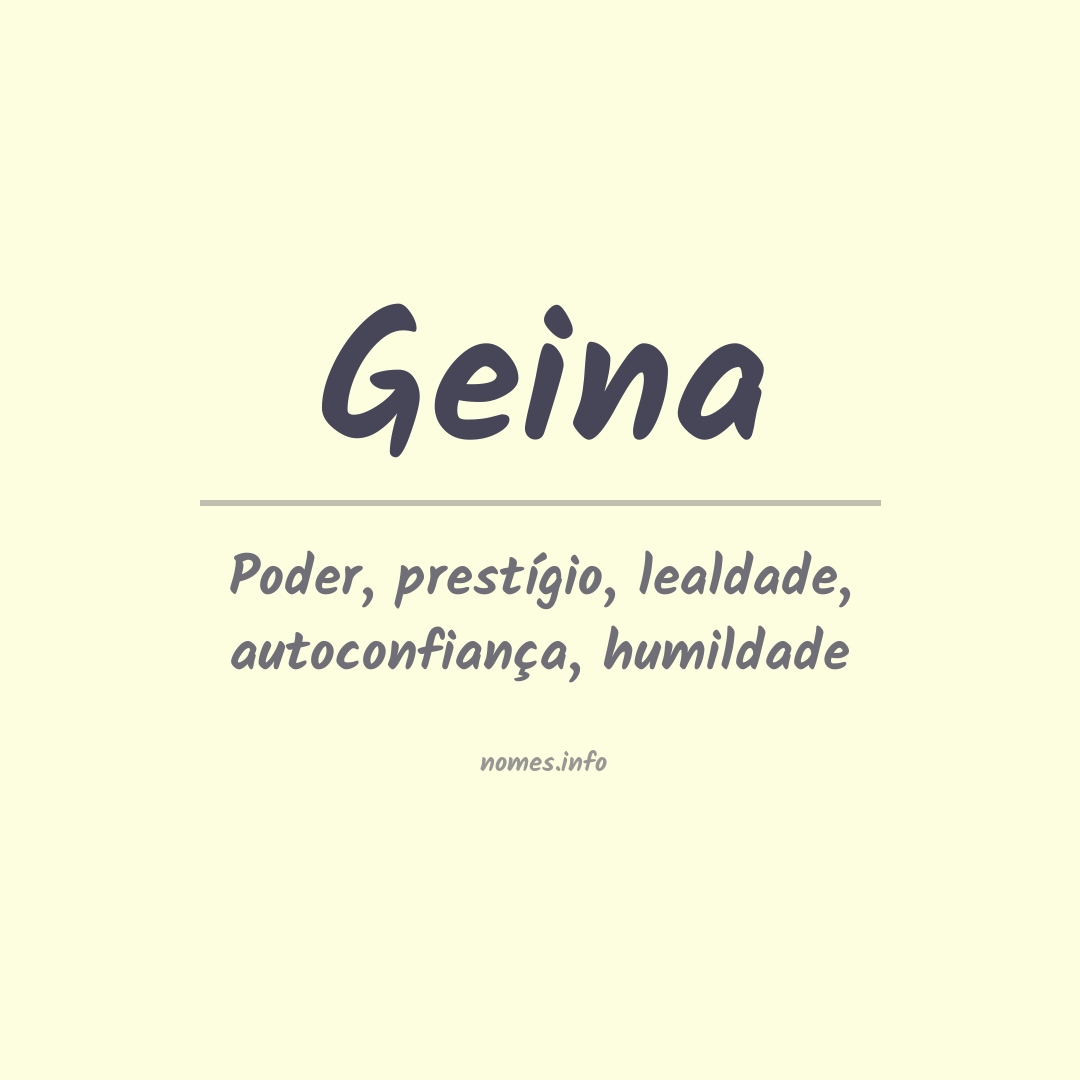 Significado do nome Geina