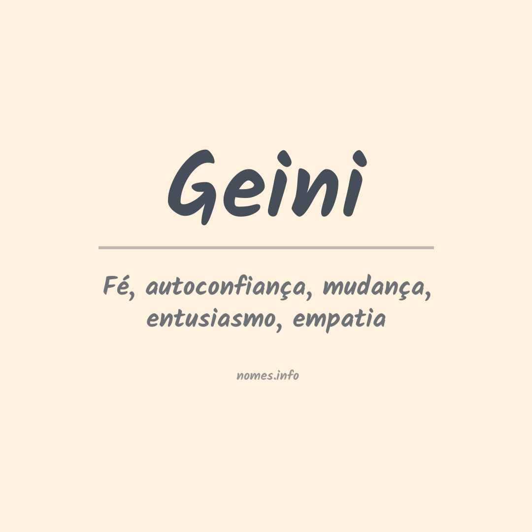 Significado do nome Geini