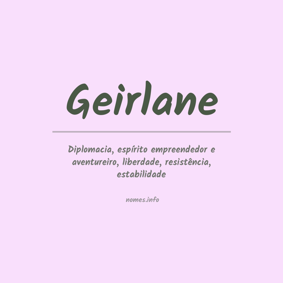 Significado do nome Geirlane