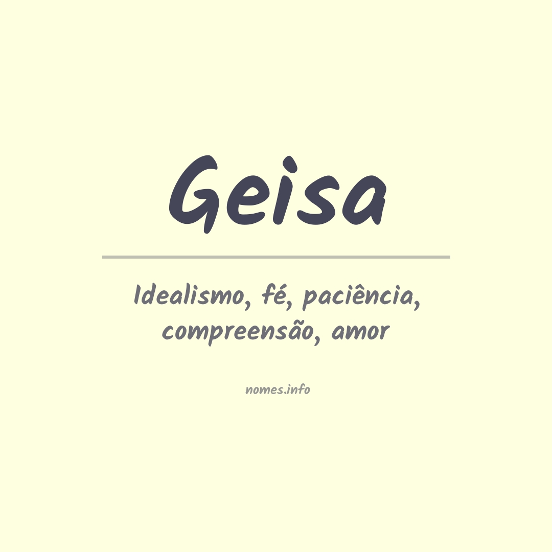 Significado do nome Geisa