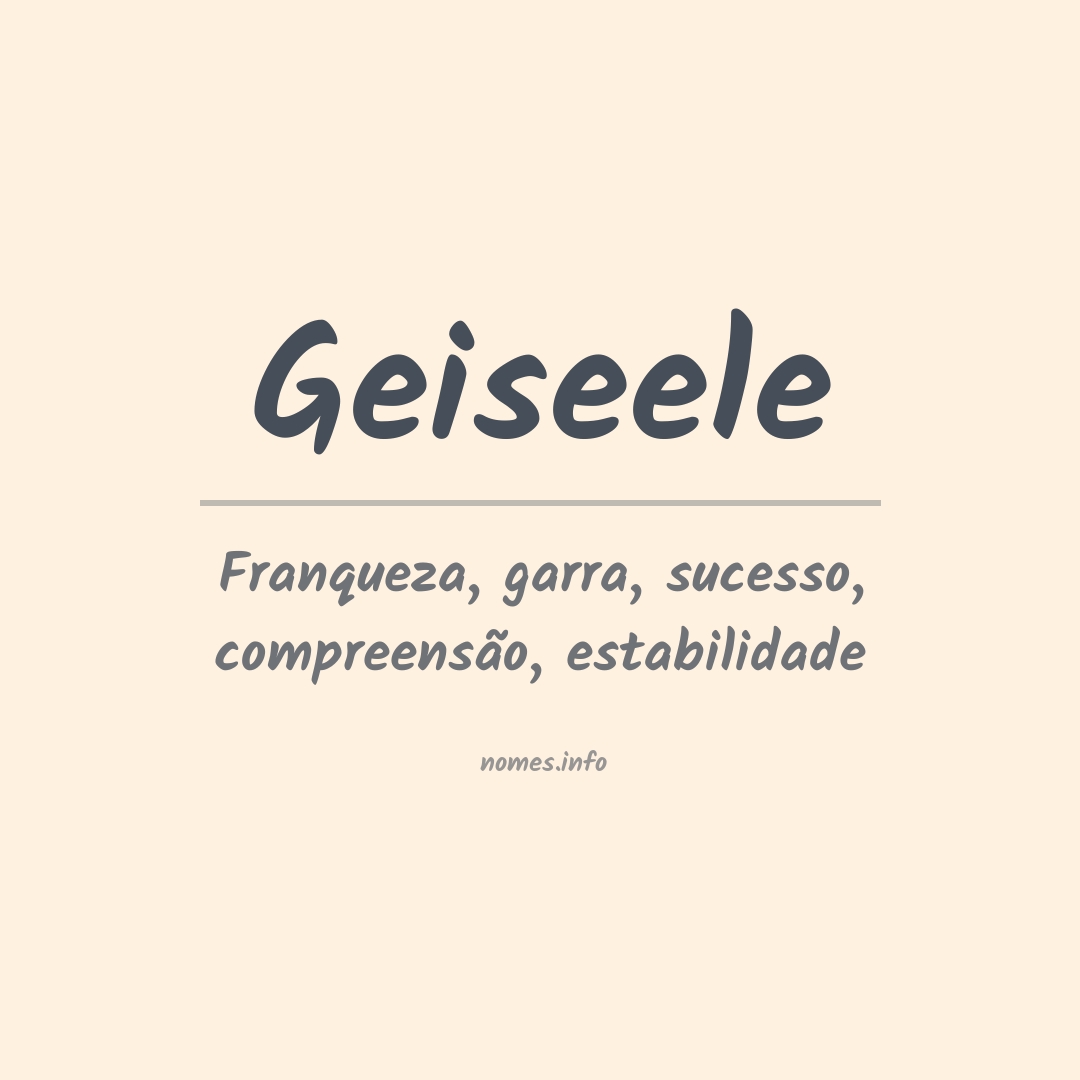 Significado do nome Geiseele