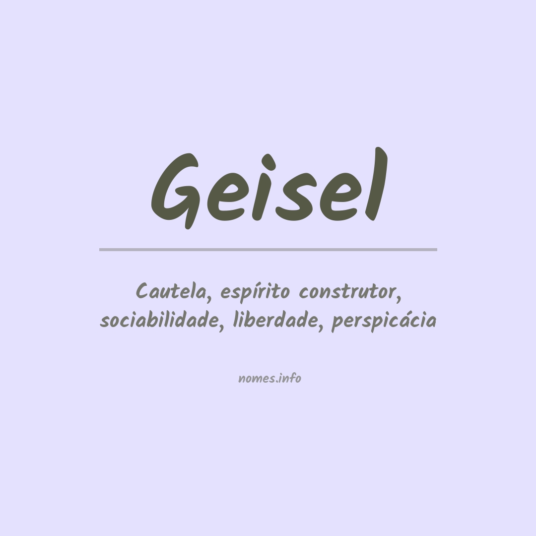 Significado do nome Geisel