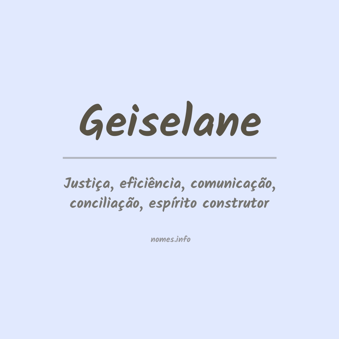 Significado do nome Geiselane