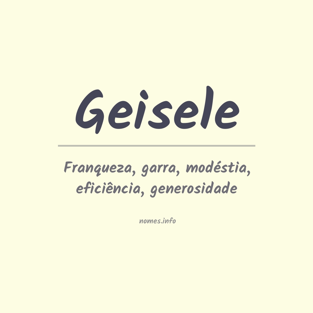 Significado do nome Geisele