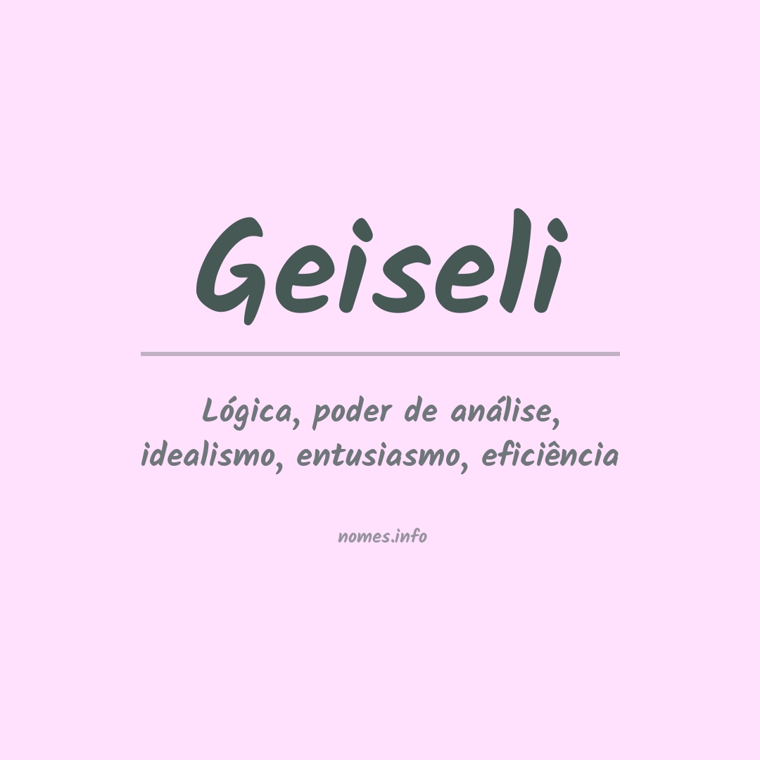 Significado do nome Geiseli