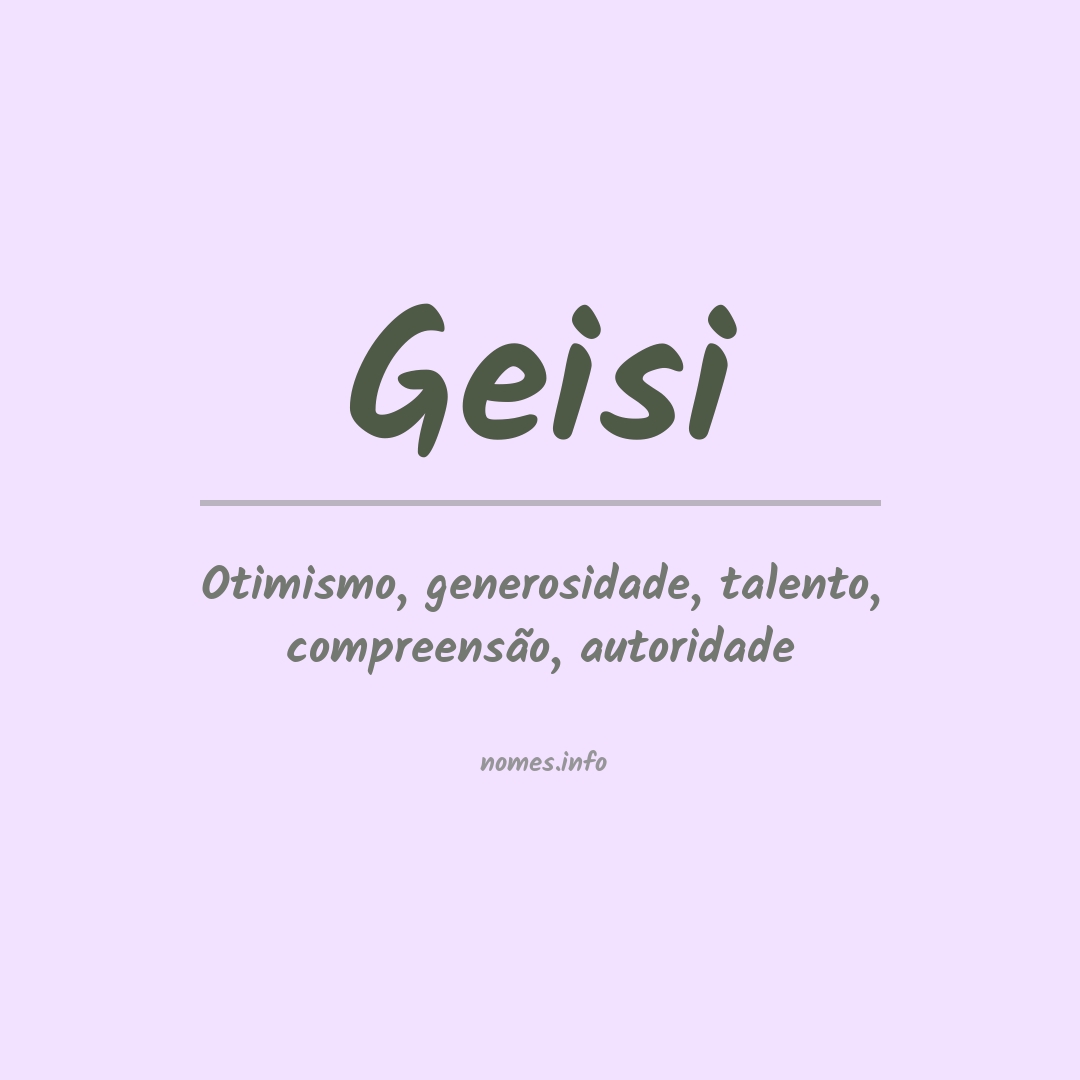 Significado do nome Geisi
