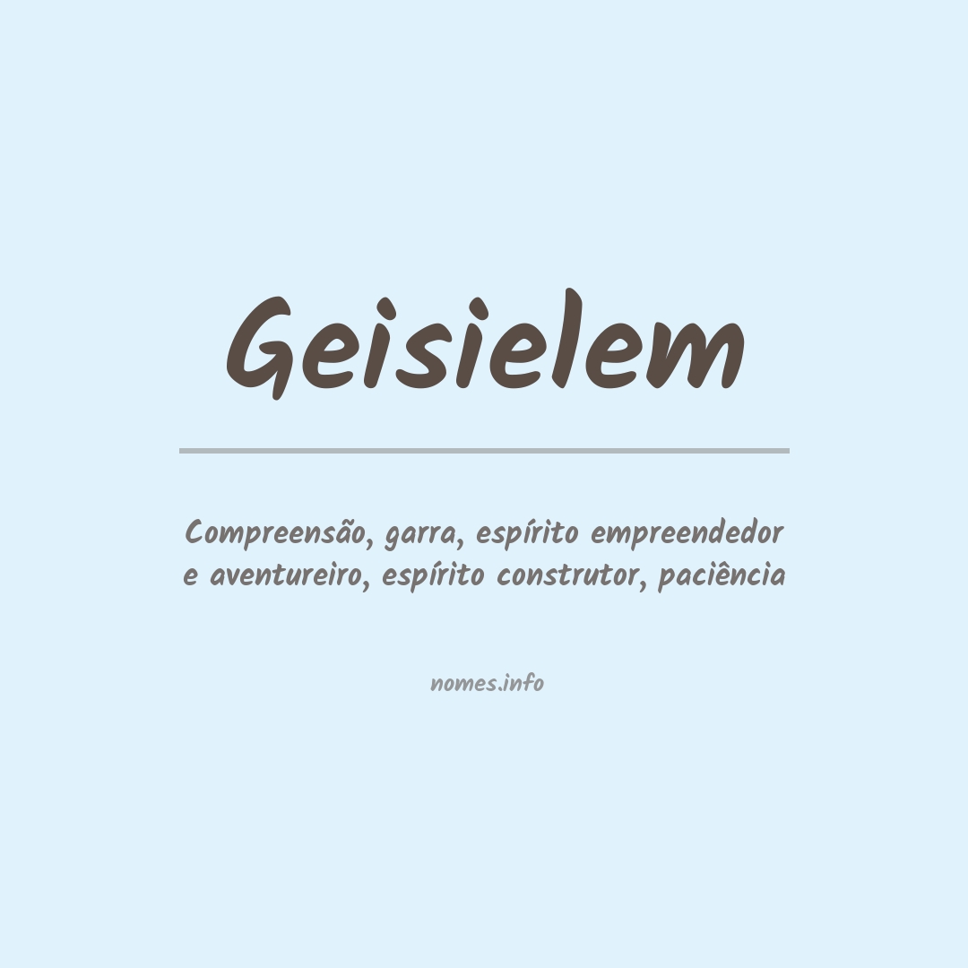 Significado do nome Geisielem